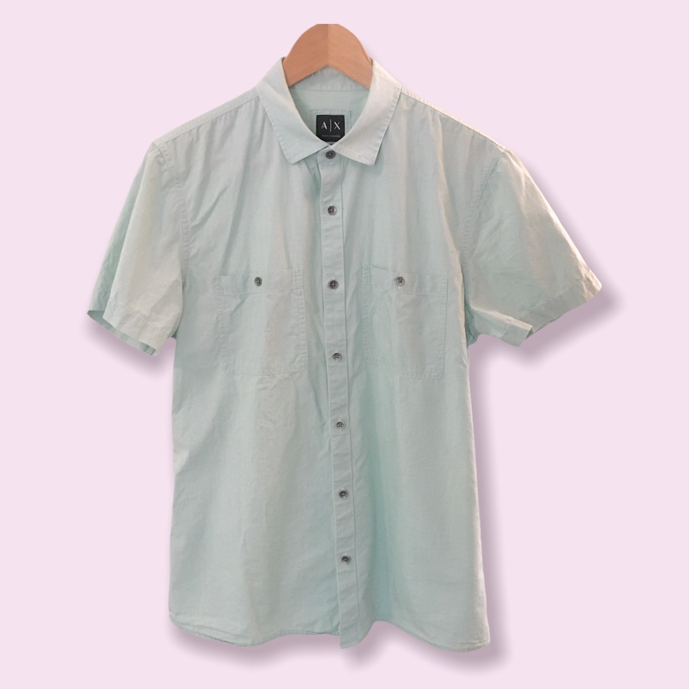 Mint Blue Button Up Shirt